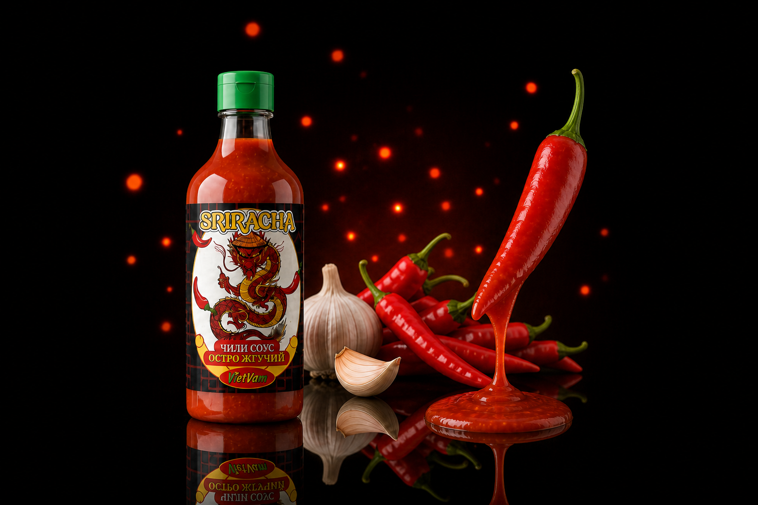 Реклама соуса Sriracha Premium